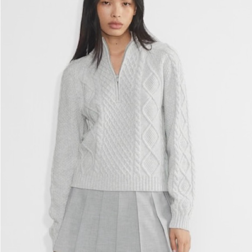 Worn once. Wilfred Sunday Best. 1/4 zip.